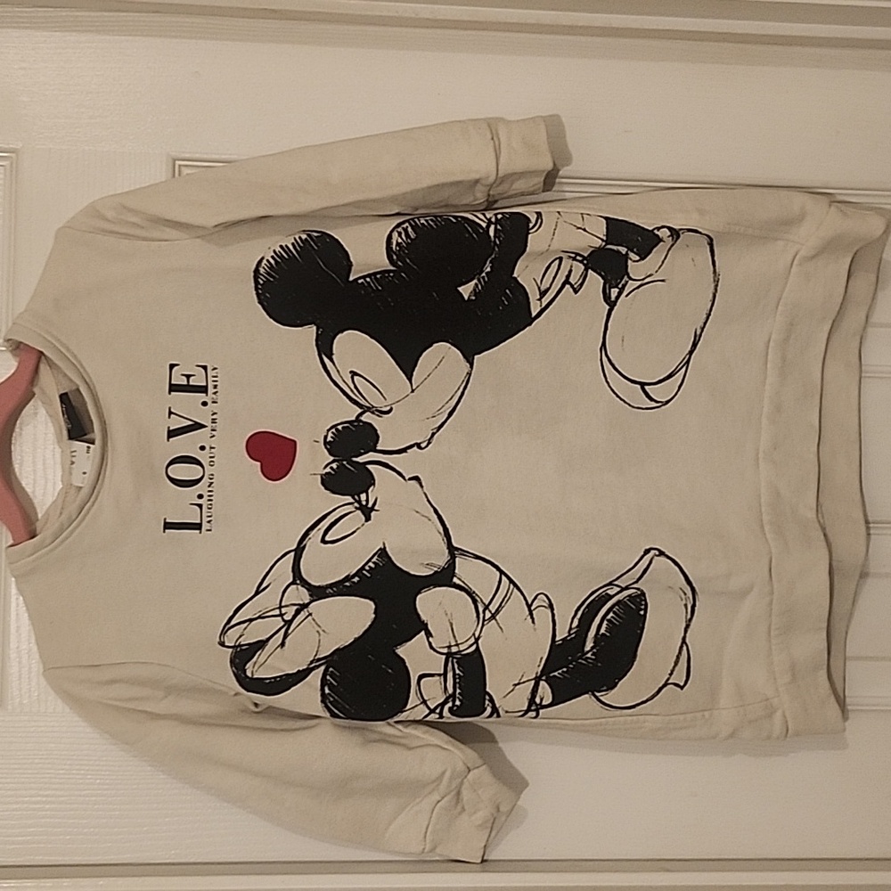 Zara meets Disney,Size medium,Cream colored.